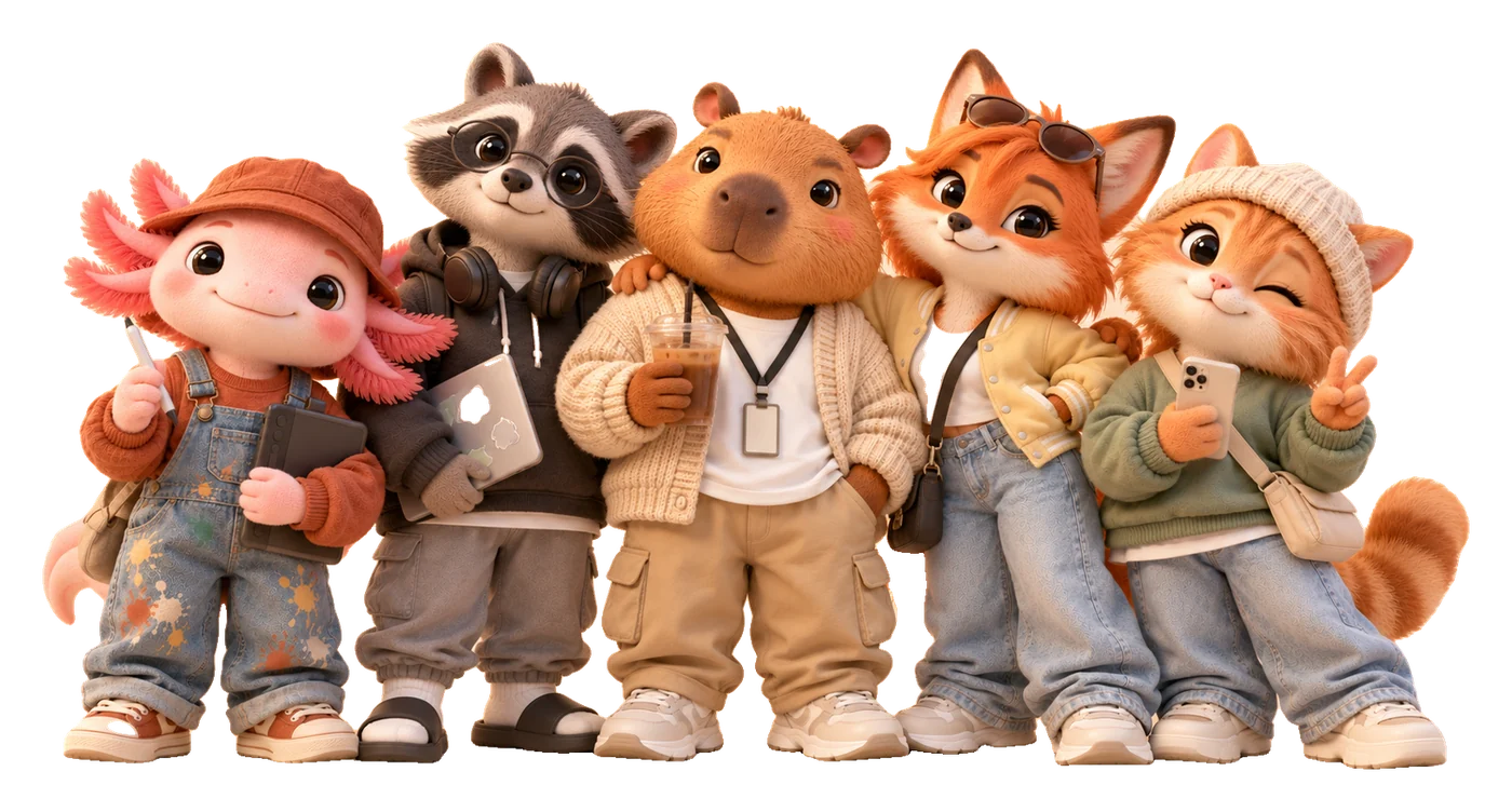 James, Brian, Zoe, Mia and Leo